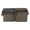 Secondhand Gucci Vintage Double Belt Bag GG Canvas with
