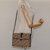 Christian Dior Vintage Trotter Crossbody Bag Diorissimo Coated Canvas
