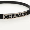 Secondhand Chanel Logo Belt Black Leather Accessories