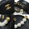 Secondhand Chanel Chic Pearls Round Clutch with Chain Quilted