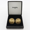 Secondhand Chanel Vintage Logo Round Cufflinks Plated