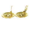 Chanel Vintage CC Button ovales Clip-On Earrings Gold-plated
