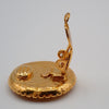 Secondhand Chanel Vintage CC Round Button Clip-On Earrings