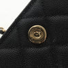 Secondhand Chanel Classic Flap Clutch with Chain Quilted Caviar