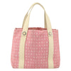 Secondhand Bvlgari Logomania Handbag Pink Canvas Bags