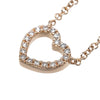 Secondhand Tiffany & Co. Metro Heart Pendant Necklace 18K Rose Gold and Diamonds