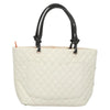 Secondhand Chanel Cambon Tote White Leather Accessories