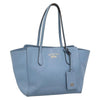 Secondhand Gucci Swing Tote Blue Leather Accessories