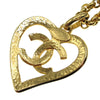 Secondhand Chanel CC Heart Pendant Necklace