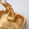 Chanel Vintage CC Square Clip-On Earrings Metal