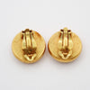 Secondhand Chanel Vintage Round CC Button Clip-On Earrings Metal and