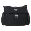 Secondhand Prada Side Pocket Flap Messenger Bag Tessuto