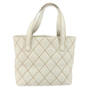 Secondhand Chanel Surpique Tote White Leather Bags