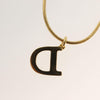 Secondhand Christian Dior D logo Pendant Necklace