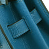 Secondhand Hermes Kelly Handbag Blue Epsom with Gold Hardware
