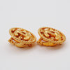 Secondhand Chanel Vintage CC Round Button Clip-On Earrings