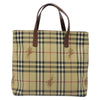 Secondhand Burberry Top Handle Tote Haymarket