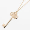 Secondhand Tiffany & Co. Fleur de Lis Key Pendant Necklace 18K Pink gold and Diamonds