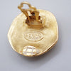 Chanel Vintage CC Round Clip-On Earrings Metal