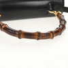 Gucci Vintage Convertible Bamboo Top Handle Bag Leather