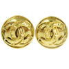 Chanel CC Button Clip-On Earrings Metal
