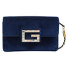 Gucci G Broadway Shoulder Bag Velvet with Crystals