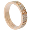 Secondhand Cartier Love Wedding Band Pave Diamonds Ring 18K Yellow Gold and Diamonds