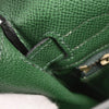 Secondhand Hermes Kelly Handbag Green Courchevel with Gold Hardware