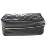 Secondhand Chanel Vintage Diamond CC Camera Bag Quilted Caviar