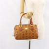 MCM Visetos Handbag Canvas and Leather