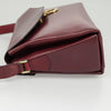 Secondhand Celine Circle logo Burgundy Leather Bags