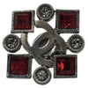 Secondhand Chanel CC Coco Brooch Metal and
