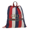 Secondhand Gucci Logo Drawstring Backpack Striped