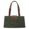 Secondhand Bvlgari Handbag Green Wool Bags