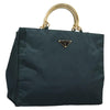 Secondhand Prada Metal Handles Tote Tessuto