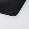 Saint Laurent Classic Monogram Zip Pouch Crocodile Embossed Leather