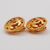 Secondhand Chanel Vintage CC Round Button Clip-On Earrings