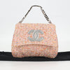 Chanel Vintage CC Chain Top Handle Bag Quilted Tweed