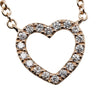Secondhand Tiffany & Co. Metro Heart Pendant Necklace 18K Rose Gold and Diamonds