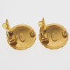 Secondhand Chanel Vintage Round CC Clip-On Earrings
