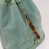 Secondhand Gucci Vintage Bamboo Drawstring Backpack Suede and