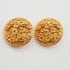 Secondhand Chanel Vintage CC Round Button Clip-On Earrings