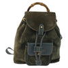 Gucci Vintage Bamboo Backpack Suede