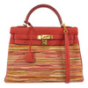 Secondhand Hermes Kelly Handbag Vibrato and Togo with Palladium Hardware