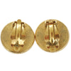 Secondhand Chanel Vintage Round CC Clip-On Earrings Metal with Faux