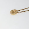 Secondhand Christian Dior Vintage Logo Round Pendant Necklace