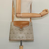 Christian Dior Vintage Honeycomb Shoulder Bag Canvas and Leather