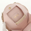 Chanel Camellia Round Clutch with Chain Satin