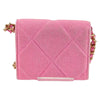 Chanel 19 Flap Coin Purse With Chain Quilted Denim