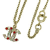 Secondhand Chanel Rainbow CC Pendant Necklace Metal and Crystals